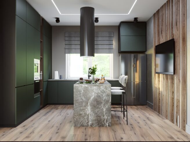 Частный дом кухня-гостиная г.Краснодар 55,2 кв.м