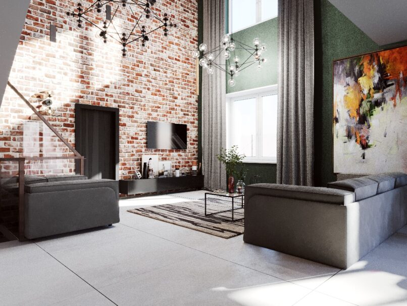 Частный дом, кухня-гостиная г.Липецк 60 кв.м