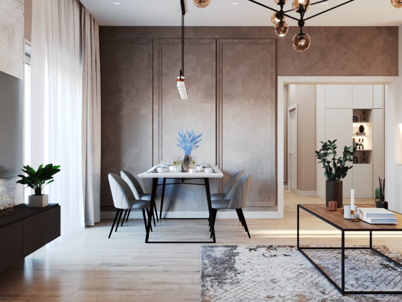 Частный дом кухня-гостиная г.Новороссийск 53.кв.м