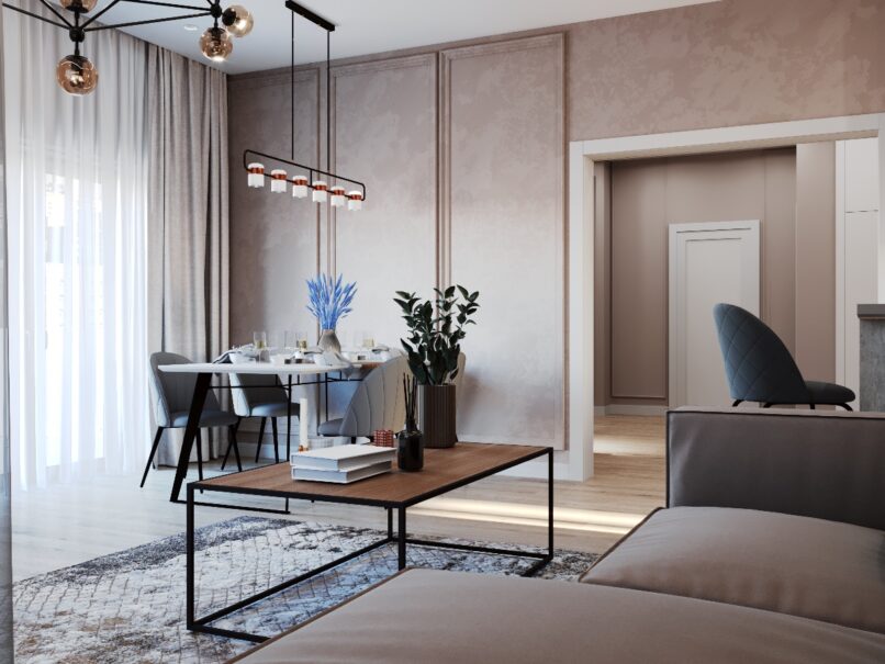 Частный дом кухня-гостиная г.Новороссийск 53.кв.м