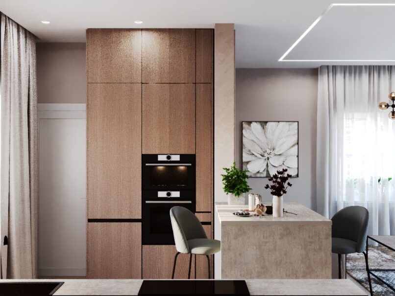 Частный дом кухня-гостиная г.Новороссийск 53.кв.м