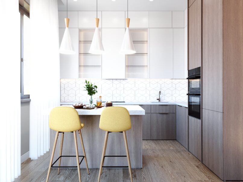 Частный дом кухня-гостиная пос.Ясная поляна 37,5 кв.м