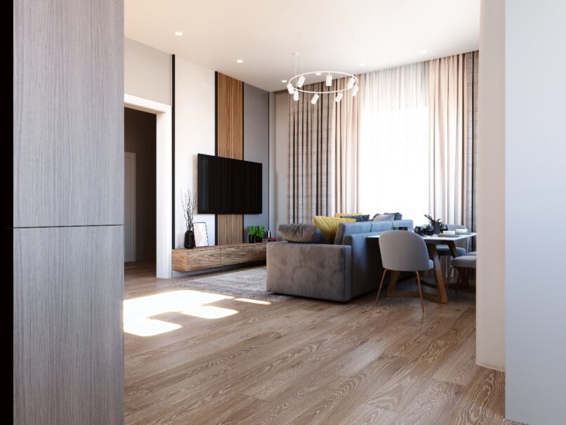 Частный дом кухня-гостиная пос.Ясная поляна 37,5 кв.м