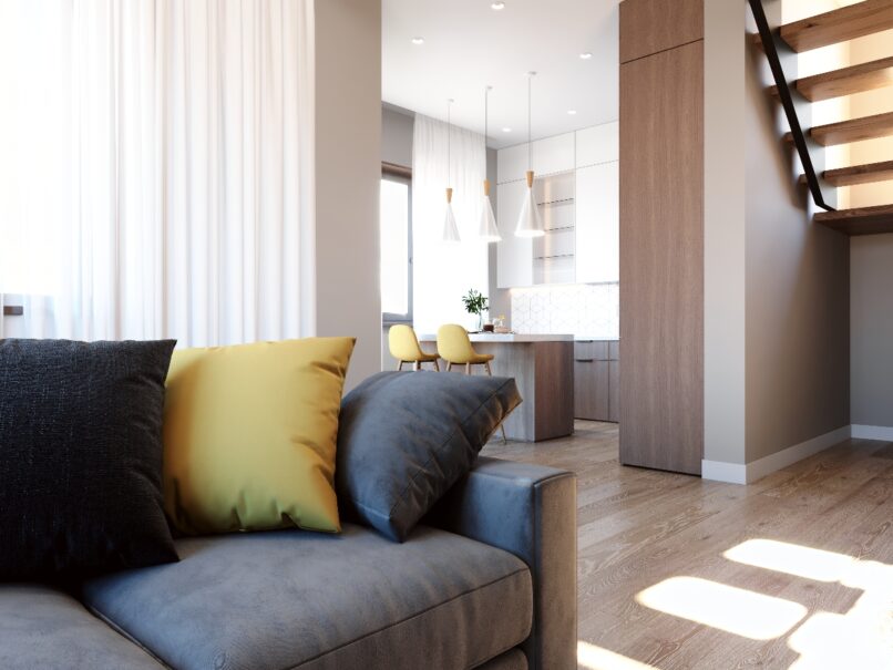 Частный дом кухня-гостиная пос.Ясная поляна 37,5 кв.м