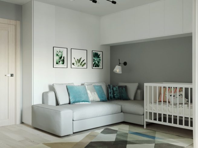 Гостиная 12,7 м². Санкт-Петербург