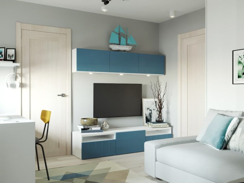 Гостиная 12,7 м². Санкт-Петербург