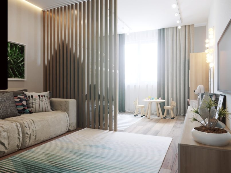 Гостиная-детская 20 м². Москва