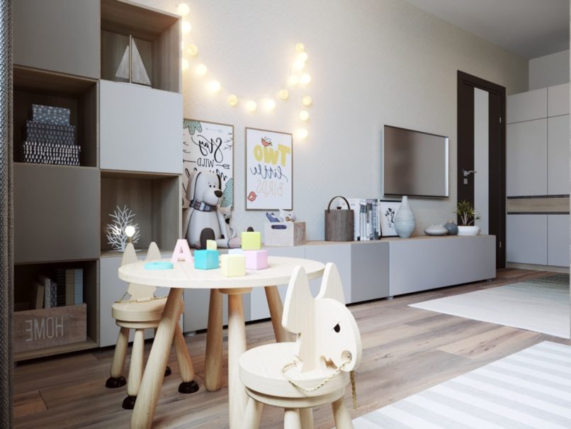 Гостиная-детская 20 м². Москва