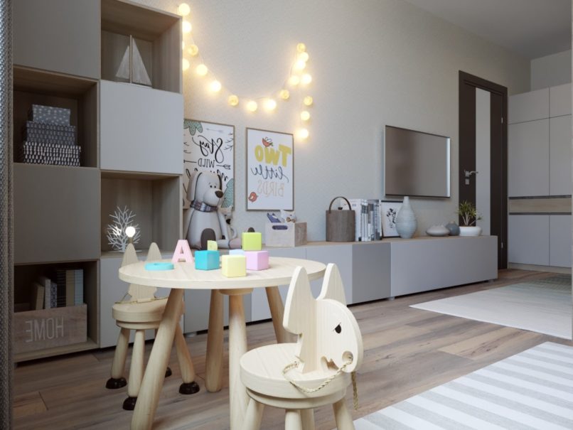 Гостиная-детская 20 м². Москва